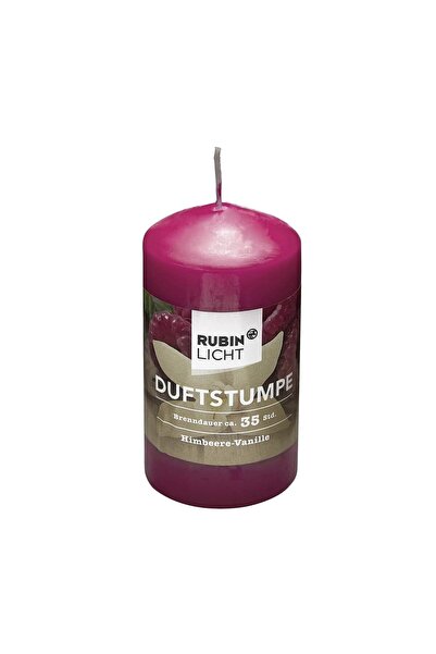 Scented Cylinder Candle 110x60mm Raspberry & Vanilla