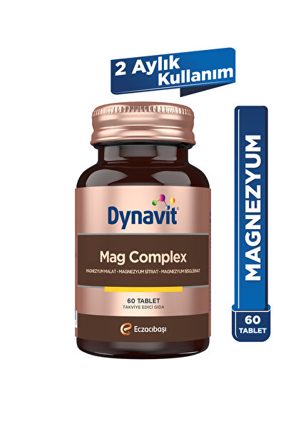 Dynavit Mag Complex 60 Tablet– 200mg Magnezyum Kompleks 3lü Form(Malat-Sitrat...