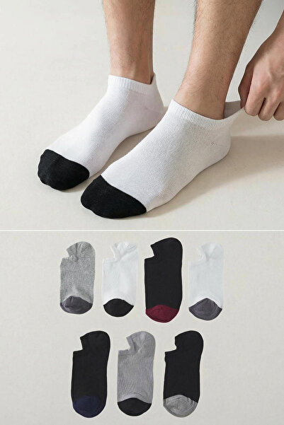 Trendyol Collection Packung mit 7 Unisex-Baumwollsocken – mehrfarbig, kurze G...