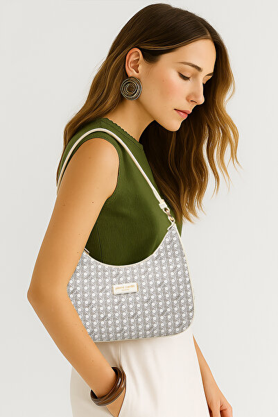 Pierre Cardin White Digital Monogram Women's Cross Shoulder Bag 05Po25Y10703