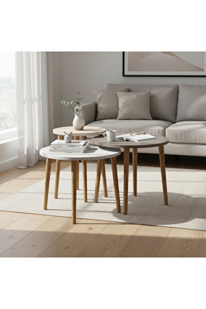 Monte Sehpa Roma 3'lü Orta Sehpa