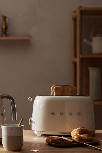 SMEG 50's Style Retro Cream Toaster 2X1 Tsf01Creu