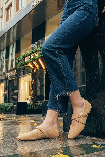 SOHO Nude Suede Women's Ballerinas 21261