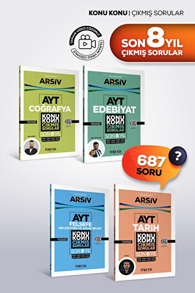 Marka Yayınları AYT SÖZEL Son 8 YIL Konu Konu Çıkmış Sorular EDEBİYAT COĞRAFY...