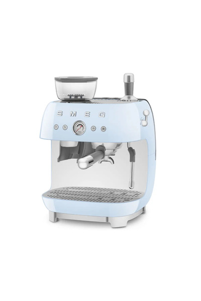 SMEG 50'S Style Retro Pastel Mavi Öğütücülü Espresso Kahve Makinesi egf03pkeu