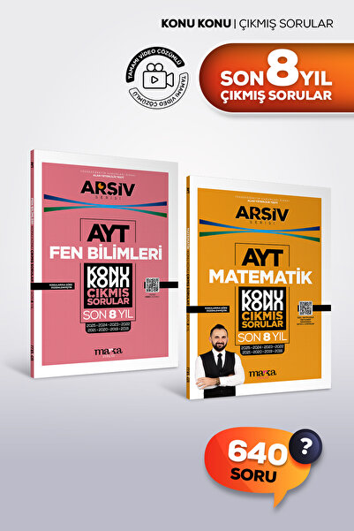 Marka Yayınları AYT Sayısal Son 8 YIL Konu Konu Çıkmış Sorular Matematik FEN ...