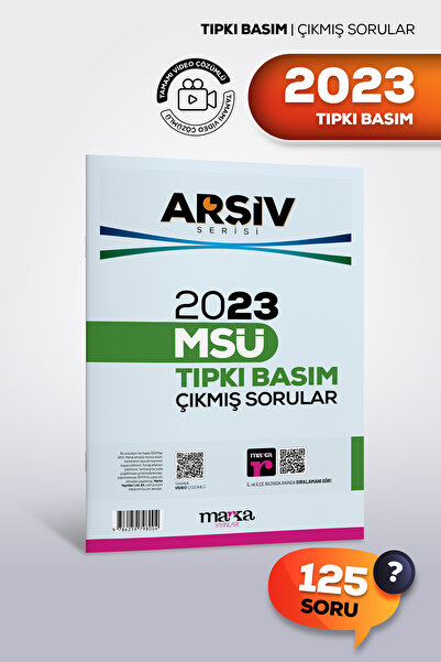 Marka Yayınları MSÜ 2023 Tıpkı Basım ÇIKMIŞ Sorular Tamamı Video Çözümlü Mill...
