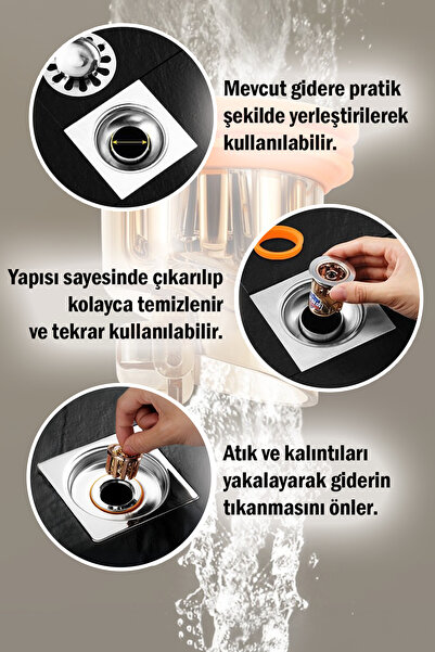 omilife Çekvalfli Gider Adaptörü Koku Önleyici Lavabo Banyo Gider Tıkacı Geri Akış Engelleyici