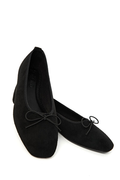 SOHO Черни суедни дамски балетни пантофки 21268