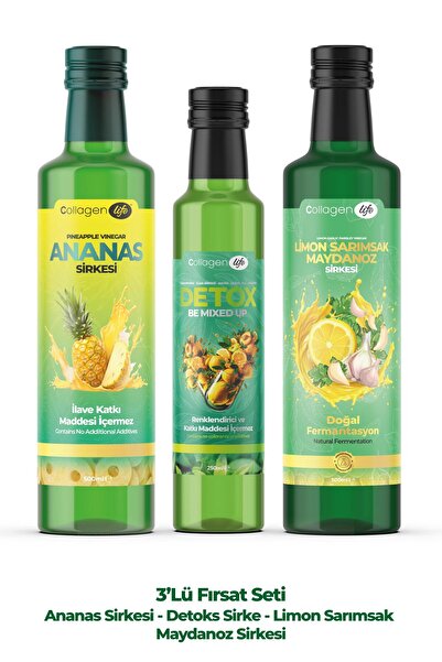 COLLAGEN LIFE Limon Sarımsak Maydonoz - Detox Mix Up - Ananas Sirkesi Fırsat ...