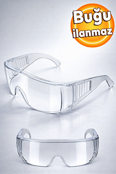 Badem10 İş Güvenlik Güvenliği Gözlüğü Antifog Buğulanmaz Laboratuvar Tam Koru...