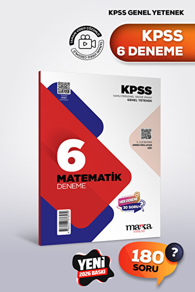 Marka Yayınları 2026 KKPSS Matematik 6 Deneme Sınavı | 180 Soru | Tamamı Vide...