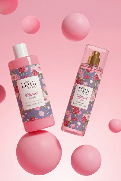 THE BATH FACTORY Marvel Rose Duş Jeli + Vücut Spreyi