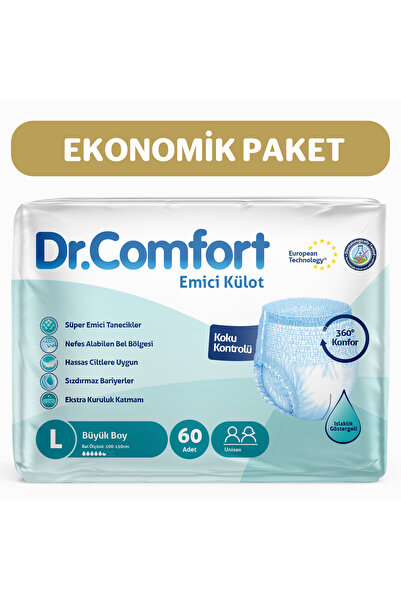 Dr.Comfort Yetişkin Emici Külot Large 30'lu 2 paket 60 adet