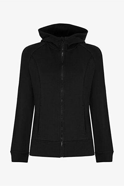 Penti Black Thermal Effect Long Sleeve Zippered Mock Neck Jacket