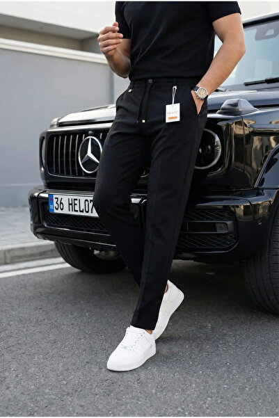 hello7 Erkek Yarım Bel Lastikli Bağcıklı Jogger Model Pantolon