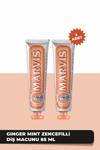 Marvis Ginger Mint Zencefilli Diş Macunu 85 ML x 2 Adet