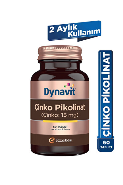 Dynavit Çinko Pikolinat 15mg 60 Tablet - Zinc Picolinate - Saç & Cilt & Tırna...