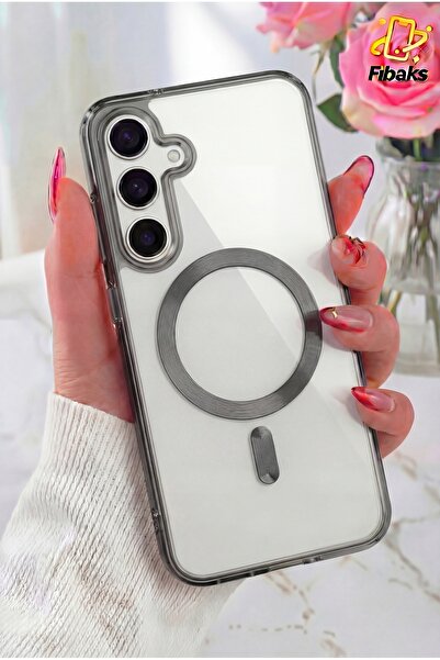Fibaks Galaxy S24 FE Kılıf Magsafe Wireless Şarj Destekli Parlak Renkli Lens ...
