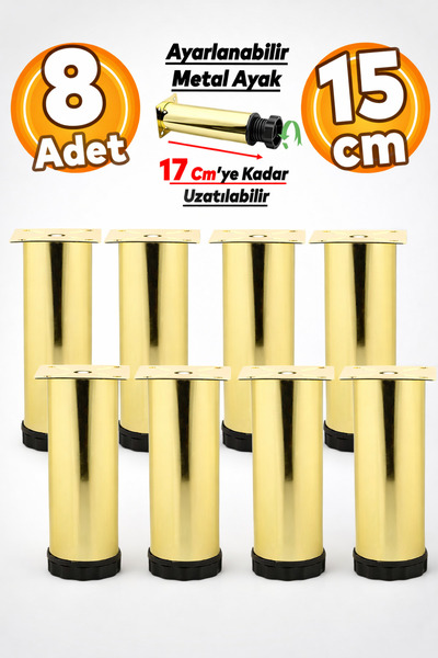 Badem10 Mobilier reglabil Canapea Baza Fotoliu Suport metalic Picior 15 cm Pi...