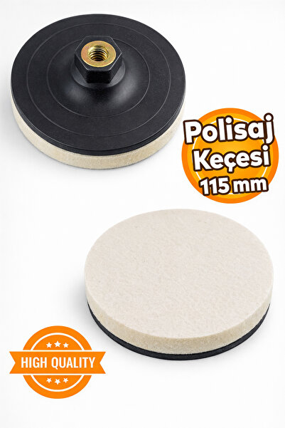 Badem10 115 Mm Oto Araç Araba Pasta Cila Polisaj Keçesi Metal Çelik Mermer Pa...
