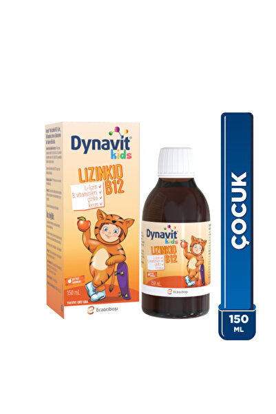 Dynavit Kids Lizinkid-B12 Şurup 150mL - Çocuk L-lizin Aminoasit Destek, B Vit...