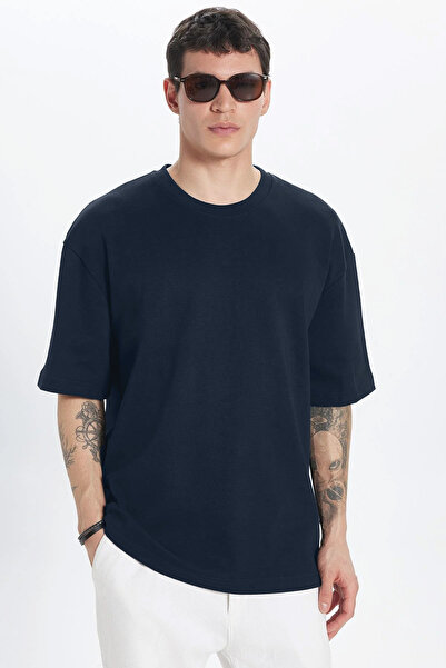 Tudors Μπλουζάκι Unisex Oversize Wide Cut 100% βαμβακερό μαλακό με υφή Basic ...