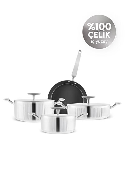 Karaca Plasma Steel 316+ 3Ply Fireproof Non-Stick Steel Apollo Induction Base...