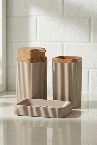 TRENDYOLMİLLA HOME Σετ Μπάνιου Σαπουνιού 3 τεμαχίων Wooden Look - TPHSS25BST0...