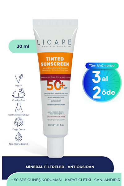Licape Yüksek Koruma Tinted (KAPATICI) 50 Spf Güneş Kremi
