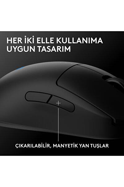 logitech G PRO 2 LIGHTSPEED HERO 2 32K DPI Sensör PC/Mac için Kablosuz Oyuncu Mouse, Siyah 910-007296