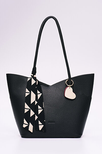 ELATAE Tote Women's Shoulder Bag – with Crossbody Strap, Heart Charm, and Sha...