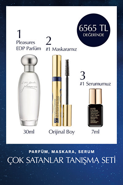 Estee Lauder Tanışma Seti - Pleasures EDP Parfüm 30ml, Maskara 8ml, Advanced ...