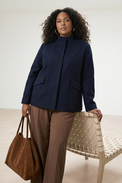 Trendyol Collection Jachetă bomber subțire, croială oversize, albastru marin,...