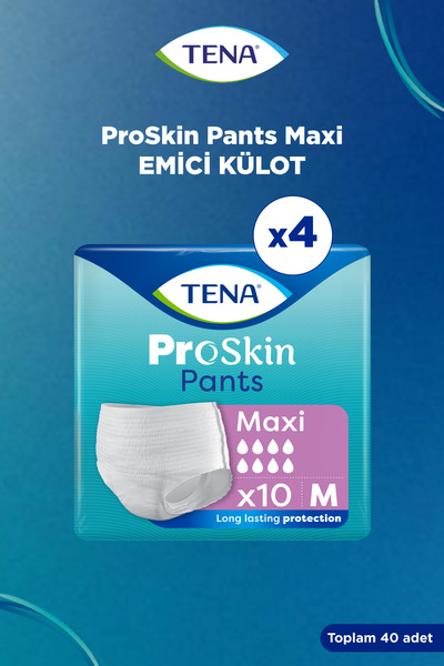 TENA ProSkin Pants Maxi Emici Külot 8 Damla M - 10'lu 4 Paket (40 Adet)