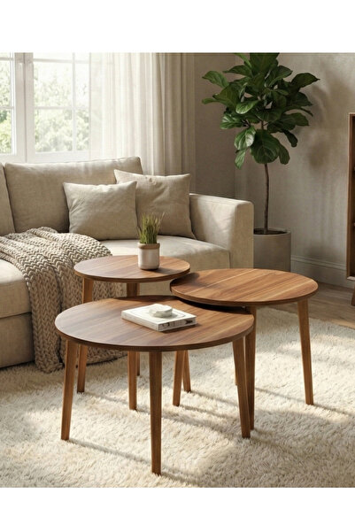 Monte Sehpa Roma 3lü Ortasehpa Ceviz