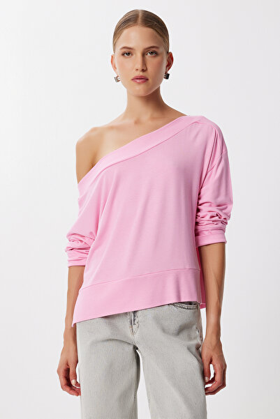 Happiness İstanbul Carmen Yaka Viskon Bluz