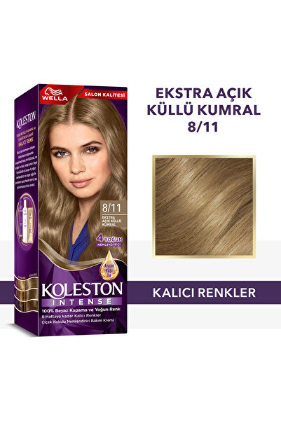 Wella Koleston Intense 8/11 Ekstra Açık Küllü Kumral Saç Boyası