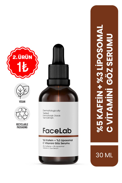 FaceLab Göz Çevresi Serumu – %5 Kafein + %3 Liposomal C Vitamini ile Morluk &...
