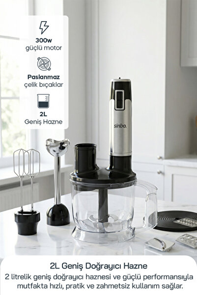 Sinbo Shb-3186 El Blender Seti