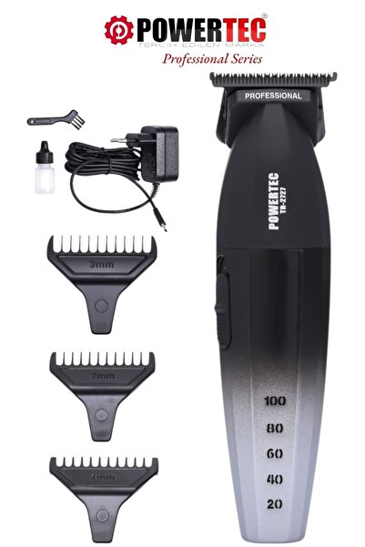 POWERTEC TR-2727 Black Profesyonel Type-C Şarjlı Sakal Ense Çizim Tıraş Makinesi