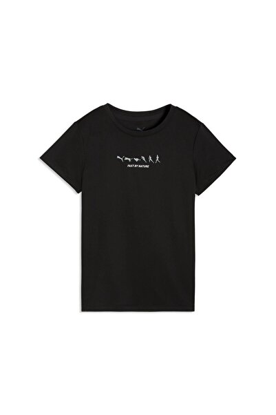 Puma W Run Μπλουζάκι με Γραφικό Σλόγκαν