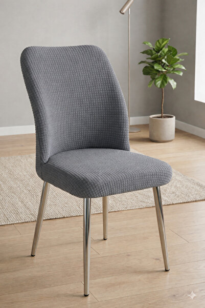 Faiend Lycra Washable Stretch Oval Chair Cover - Round Chair Cover (Dark-Gray...