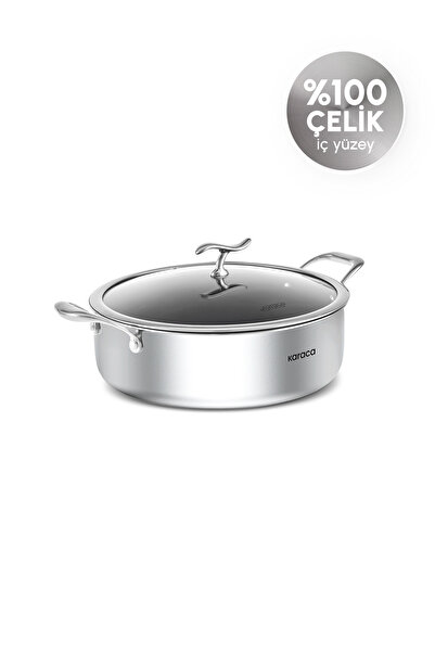 Karaca Plasma Steel 316+ 3Ply Yanmaz Yapışmaz Çelik Karnıyarık Pilav Tenceres...