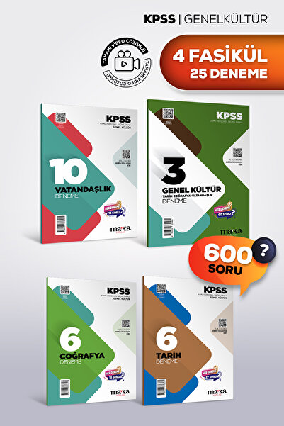 Marka Yayınları KPSS 2026 Genel Kültür Vatandaşlık Tarih Coğrafya Deneme Sına...