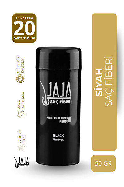 Jaja Siyah (Black) Saç Fiberi Topik | 50 gr & Doğal Görünüm Desteği
