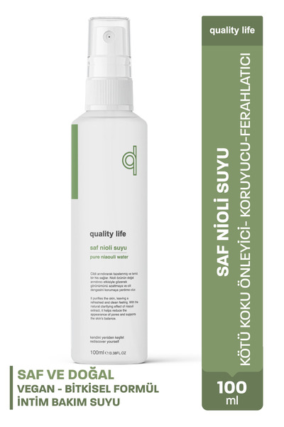 Quality Life Saf Nioli Suyu Genital Bölge Koku Giderici ve Önleyici Niaouli S...