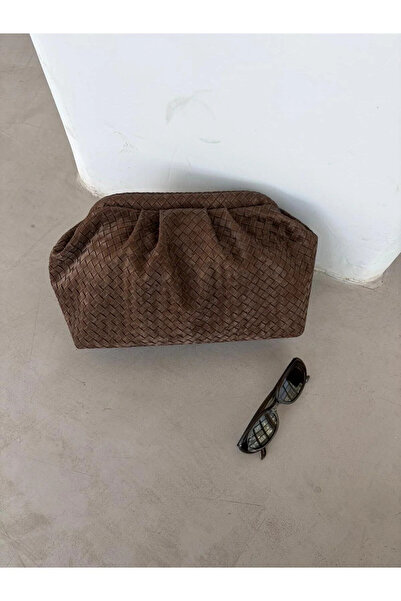 Senza Vedere Geantă de mână, de umăr și crossbody din piele, cu detalii împle...