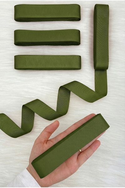 ZEYMERADE شريط جروجرين أخضر عشبي 3 سم 10 متر، لتزيين وتغليف هدايا الزفاف والخ...