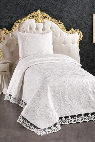 Çeyiz Diyarı Belinda Single Jacquard ágytakaró krém